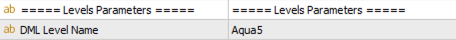 Levels Parameters
