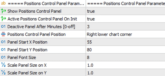 DML EA Setup Management Panel Parameters